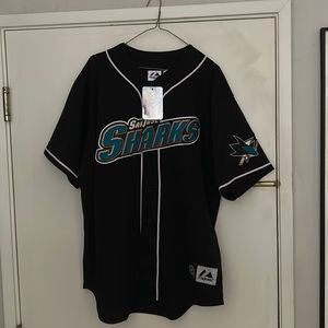 Brand NEW  Large San Jose sharks baseball jersey